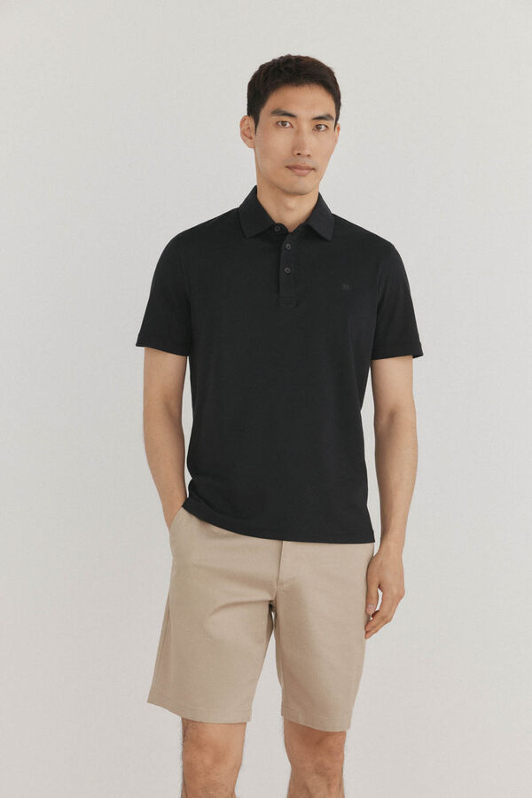 Pedro del Hierro Polo mercerizado Negro