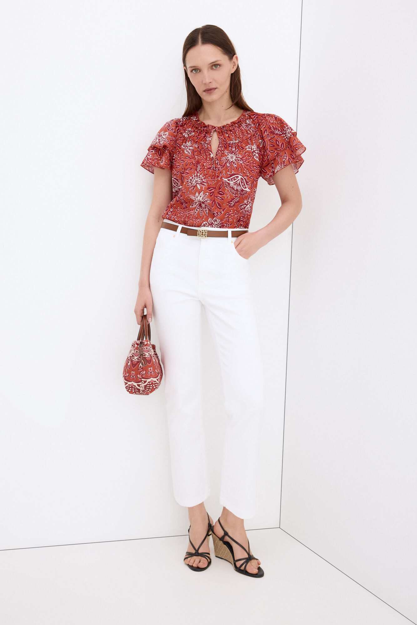 Pedro del Hierro Jeans capri rectos b&aacute;sicos
