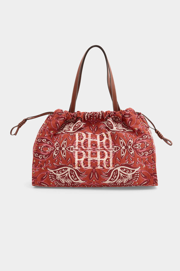 Pedro del Hierro Bolsa de hombro estampada Beige