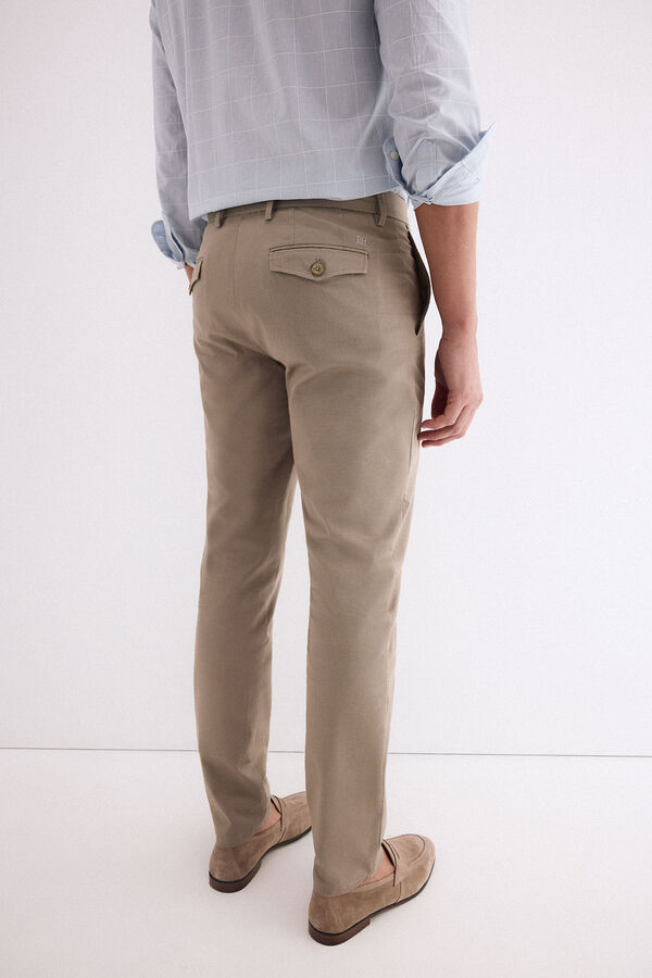 Pedro del Hierro Chino print slim Gris