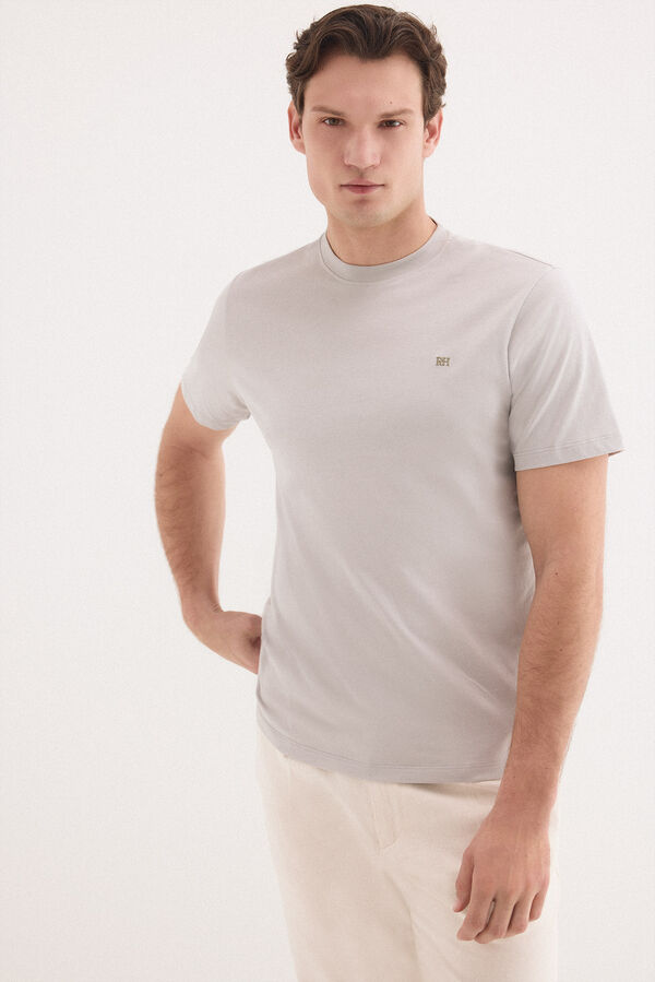 Pedro del Hierro Camiseta b&aacute;sica logo Gris