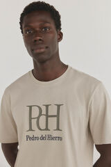 Pedro del Hierro Camiseta logo Beige