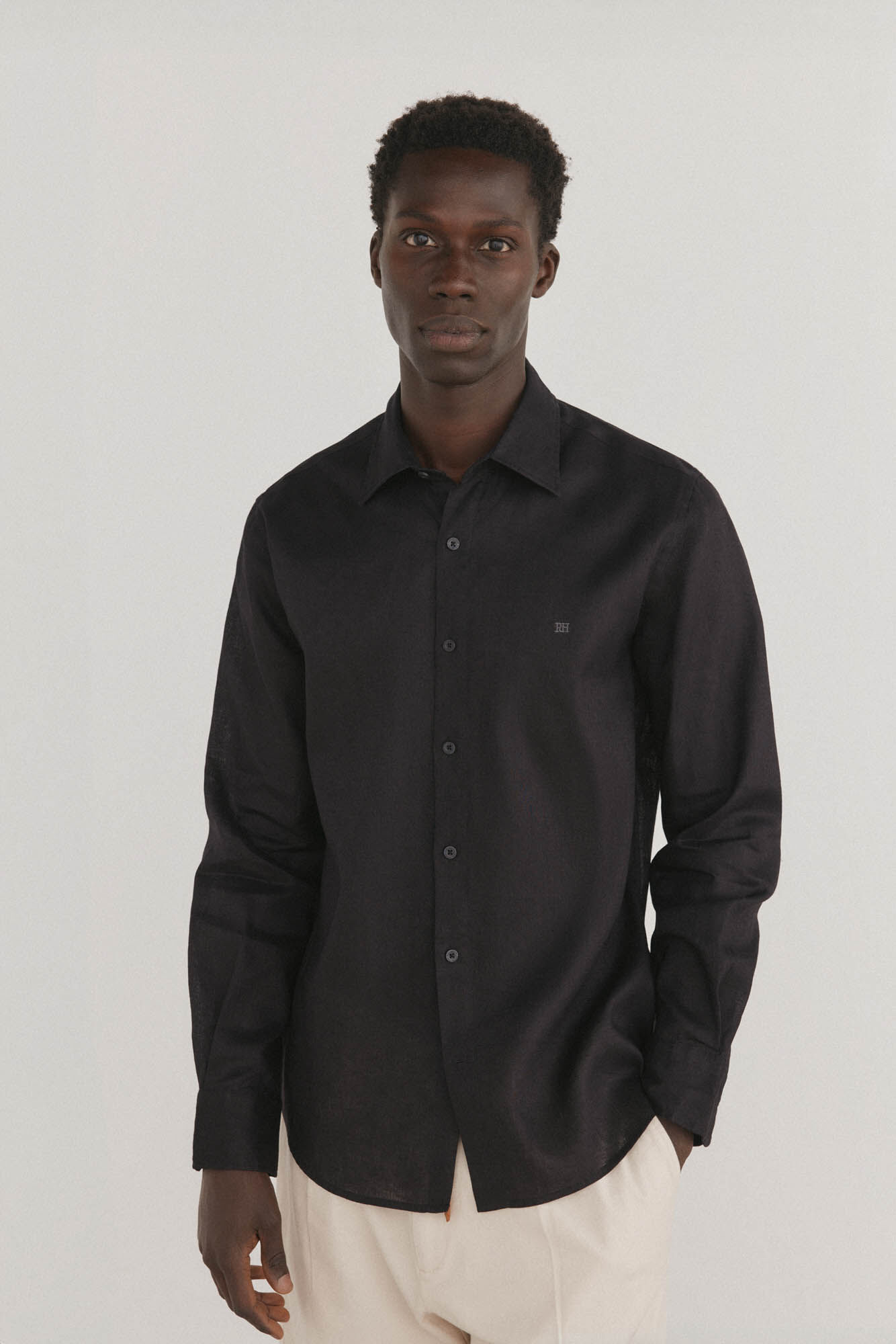 Pedro del Hierro Camisa lisa de lino