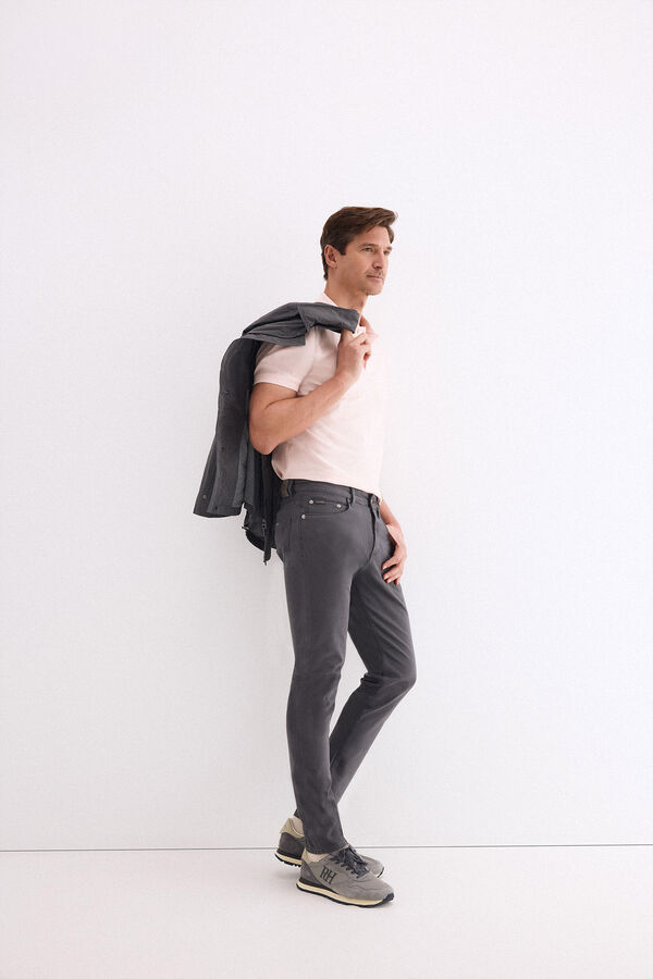Pedro del Hierro Pantal&oacute;n 5 bolsillos slim Gris