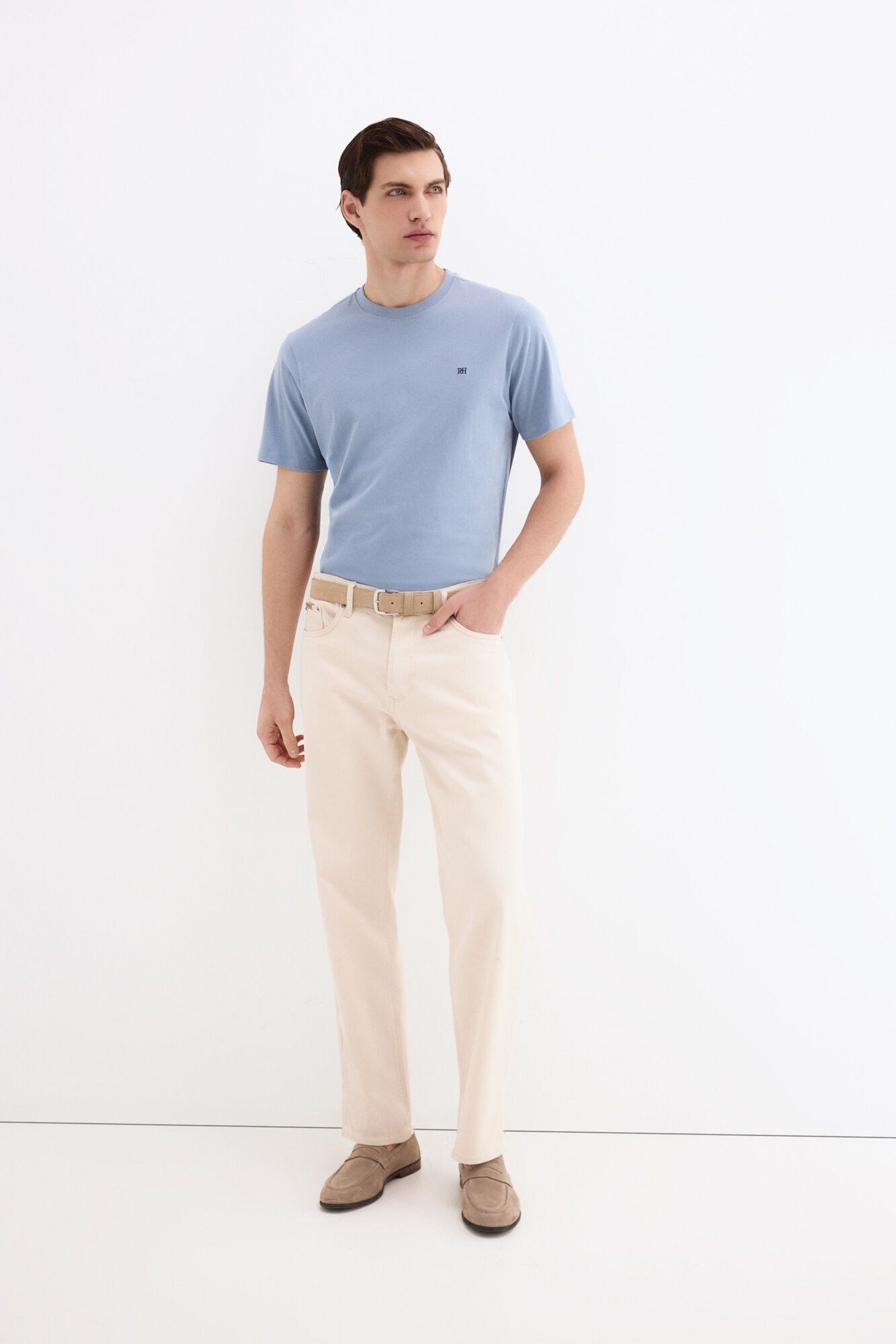 Pedro del Hierro Pantal&oacute;n vaquero ecru new straight