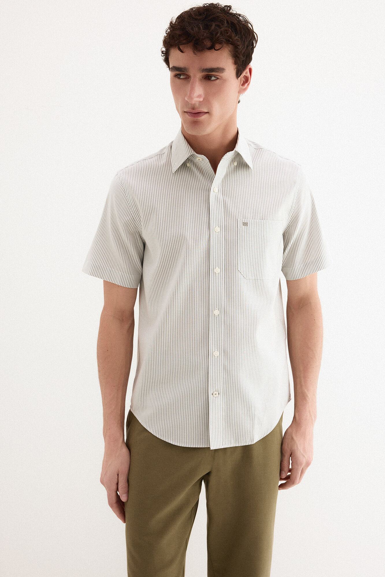 Pedro del Hierro Camisa non iron manga corta rayas