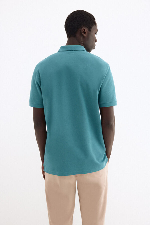 Pedro del Hierro Polo b&aacute;sico piqu&eacute; Turquesa