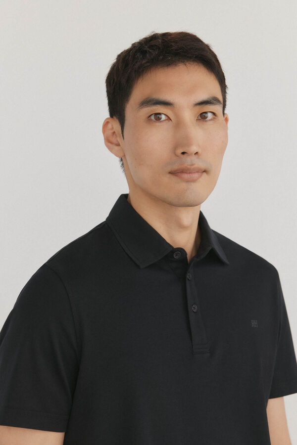 Pedro del Hierro Polo mercerizado Negro