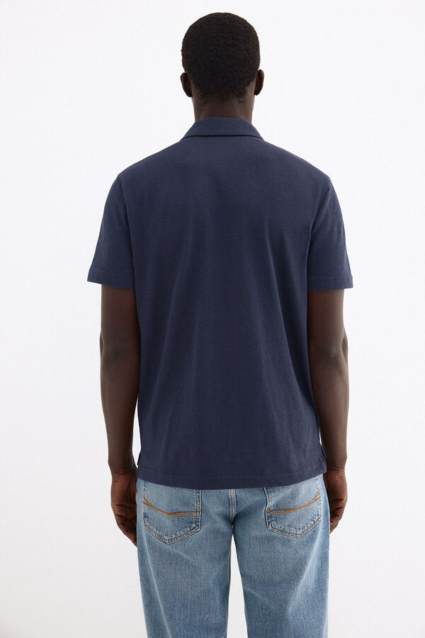 Pedro del Hierro Polo liso Azul