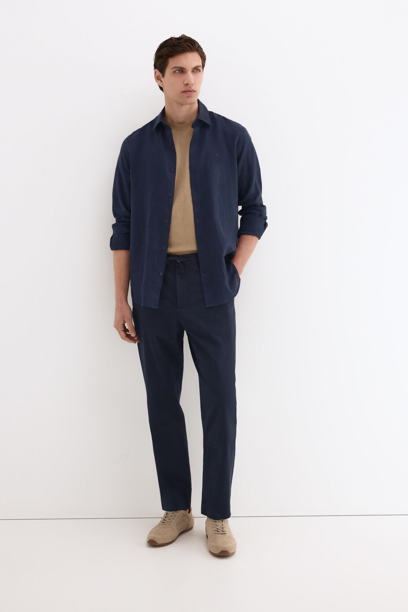 Pedro del Hierro Chino estructura con cordones regular fit