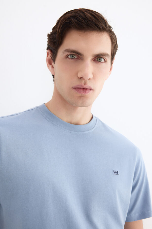Pedro del Hierro Camiseta b&aacute;sica logo Azul