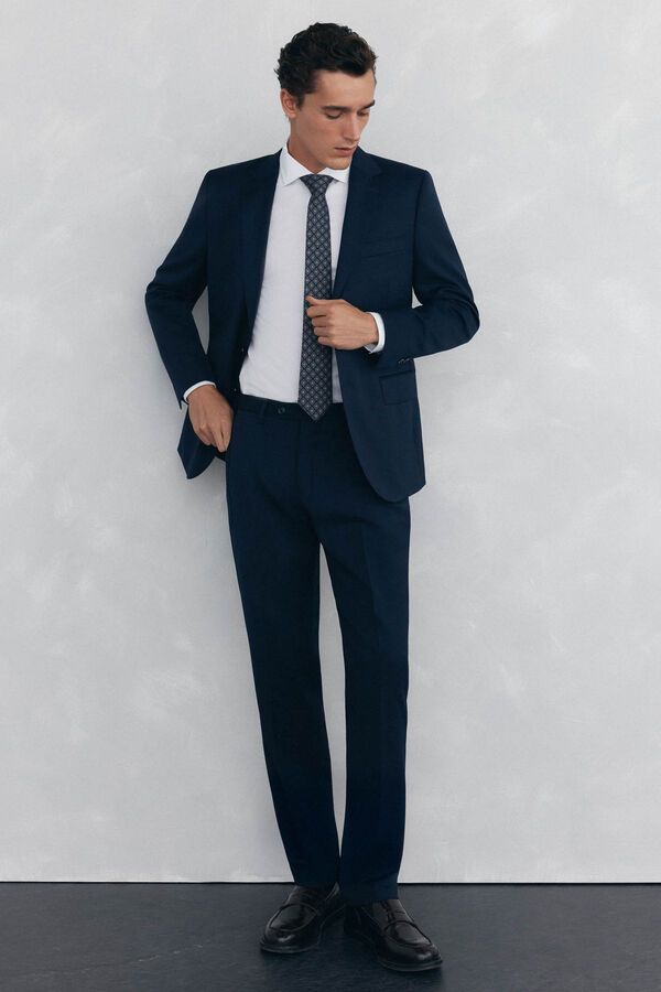 Pedro del Hierro Camisa lisa twill f&aacute;cil plancha + anti olor slim fit Blanco