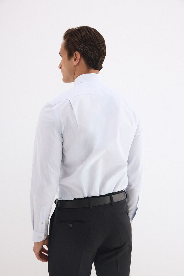 Pedro del Hierro Camisa vestir rayas non iron + antimanchas Azul