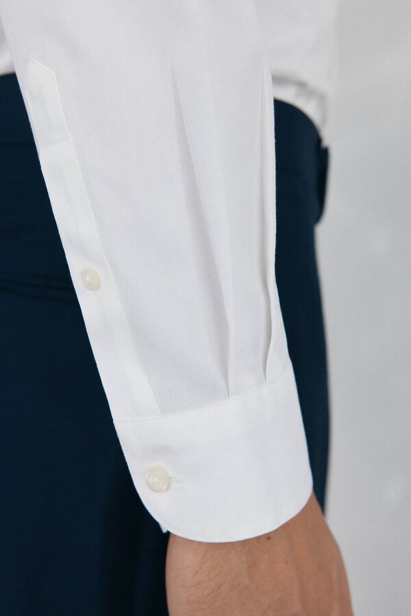 Pedro del Hierro Camisa vestir lisa non iron + antimanchas slim fit Blanco