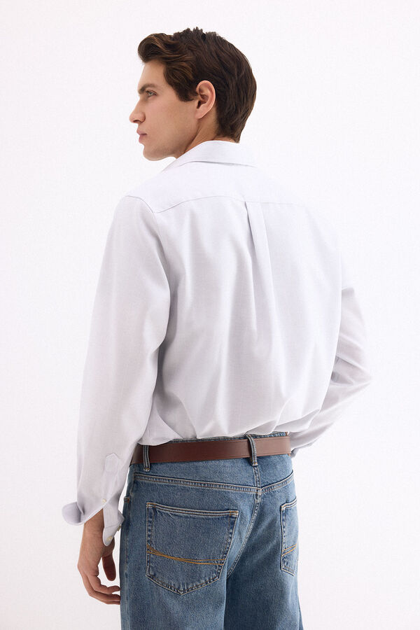 Pedro del Hierro Camisa non iron oxford rayas Gris