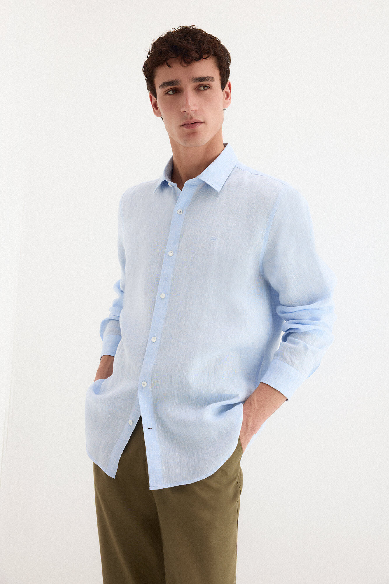 Pedro del Hierro Camisa lino lisa