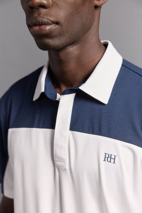 Pedro del Hierro Polo de contrastes golf Azul