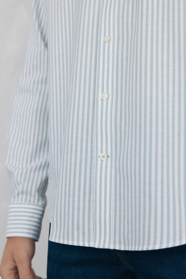 Pedro del Hierro Camisa de rayas oxford non iron Azul