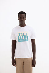 Pedro del Hierro Camiseta logo grande Blanco