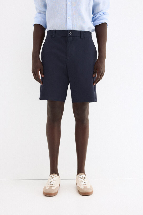 Pedro del Hierro Bermuda ligera con gomas Azul