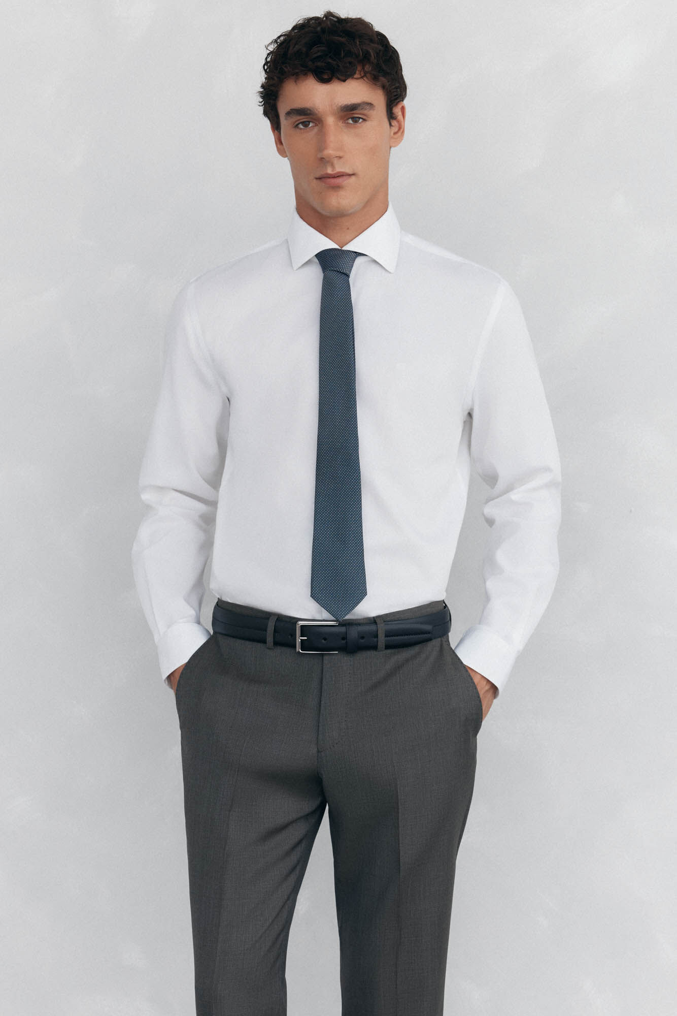Pedro del Hierro Camisa de vestir con estructura non iron + antimanchas slim fit
