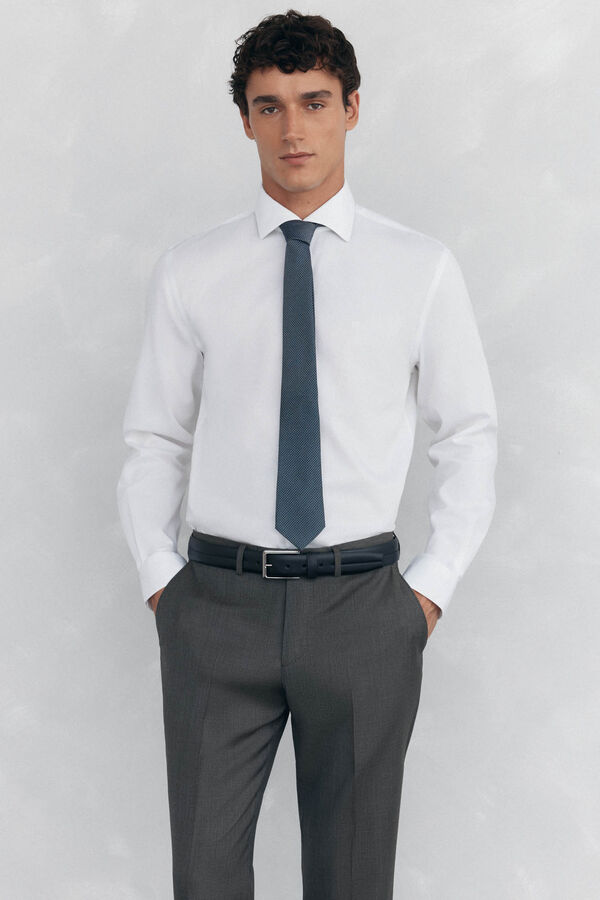 Pedro del Hierro Camisa de vestir con estructura non iron + antimanchas slim fit Blanco