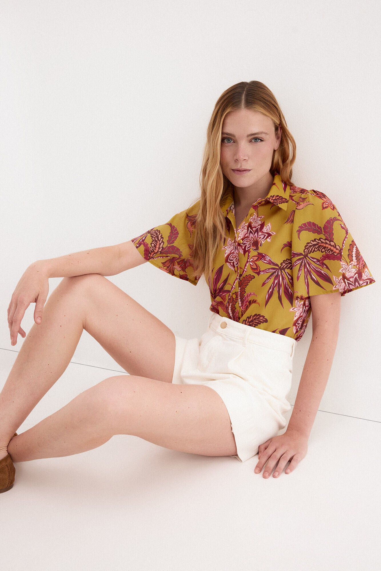 Pedro del Hierro Camisa estampada manga corta