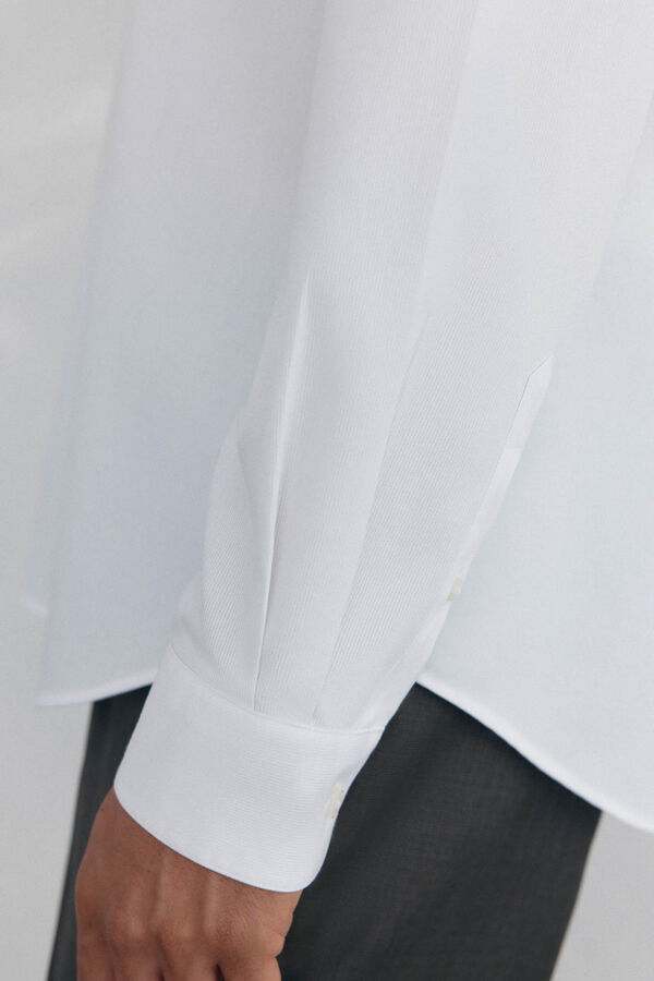 Pedro del Hierro Camisa de vestir con estructura non iron + antimanchas slim fit Blanco