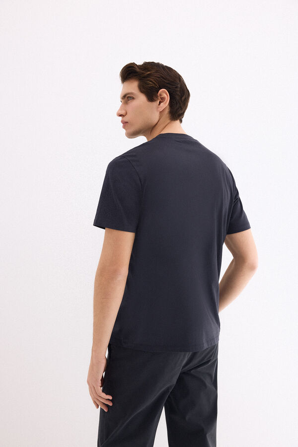 Pedro del Hierro Camiseta b&aacute;sica logo Azul