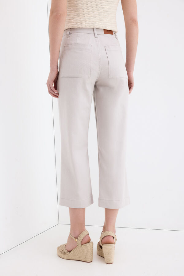 Pedro del Hierro Jeans capri wide leg Gris