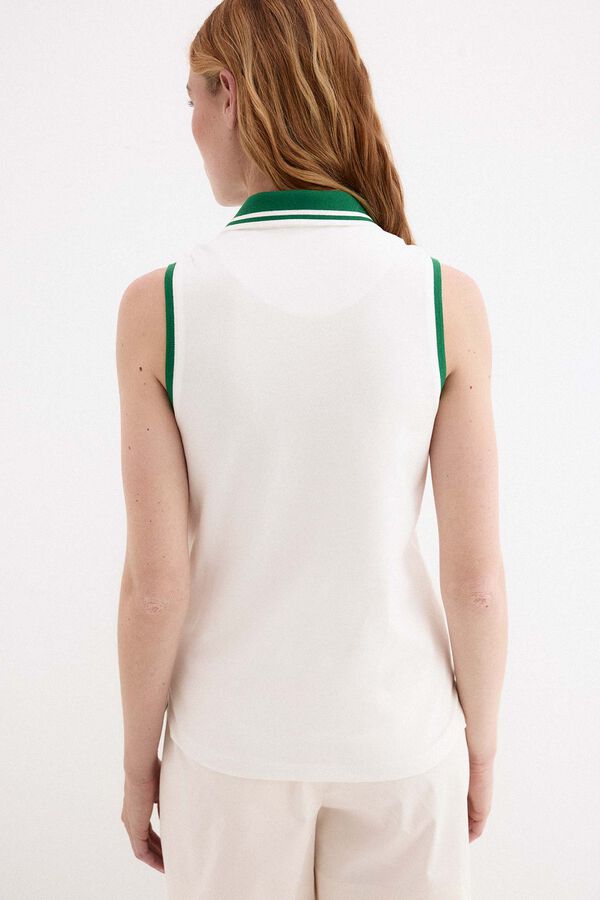 Pedro del Hierro Polo sin mangas contrastes Crudo