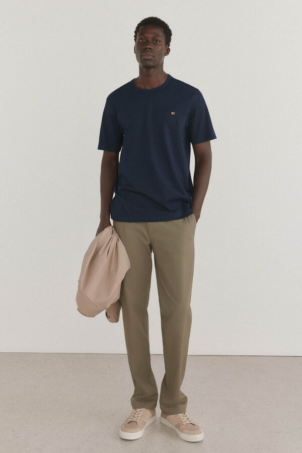 Pedro del Hierro Chino textura regular fit Verde