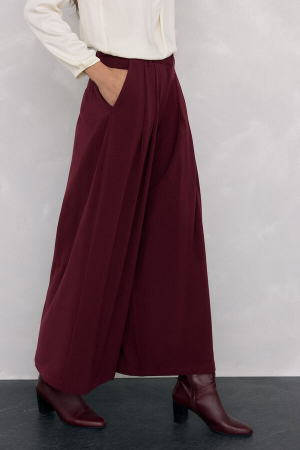 Pedro del Hierro Pantal&oacute;n falda Burdeos