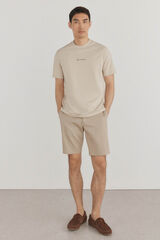 Pedro del Hierro Playera con logo posicional Beige