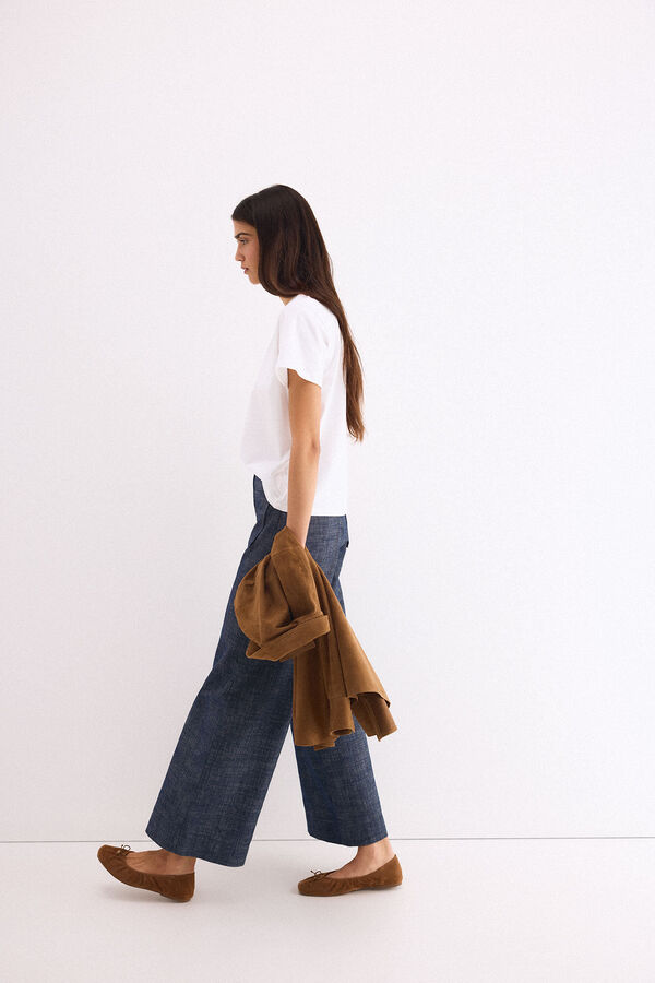 Pedro del Hierro Playera con contraste Pedro del Hierro Blanco