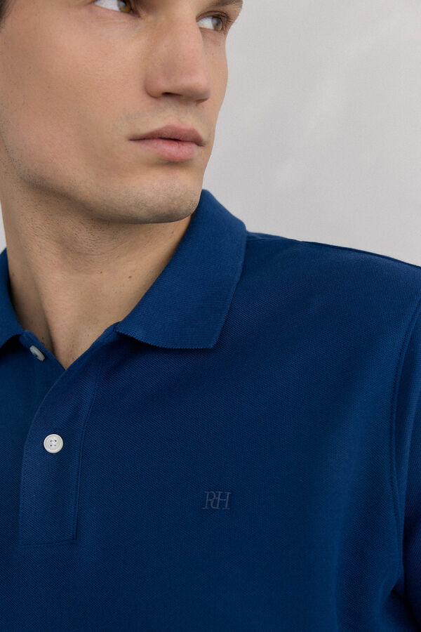 Pedro del Hierro Polo b&aacute;sico piqu&eacute; Azul