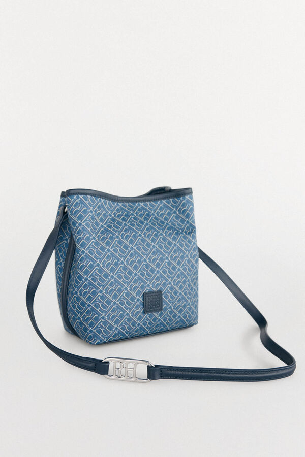 Pedro del Hierro Bolsa bucket doble asa monograma Azul