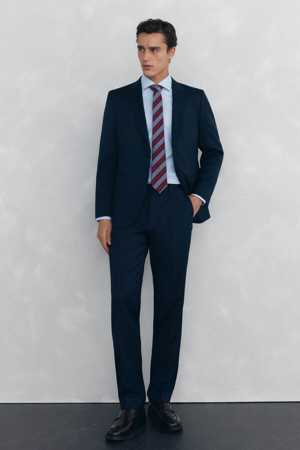 Pedro del Hierro Camisa de vestir de rayas non iron + antimanchas Azul