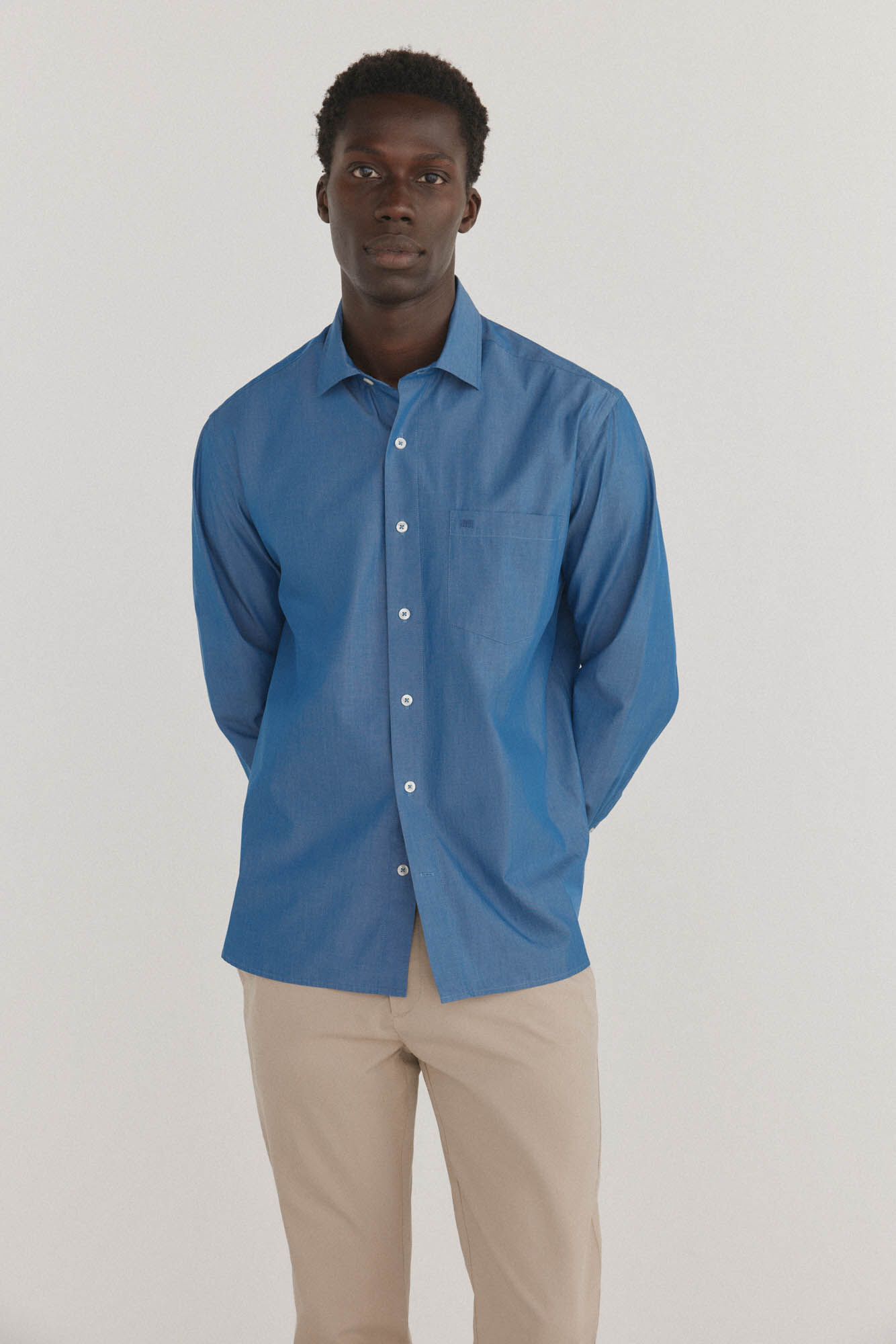Pedro del Hierro Camisa lisa popel&iacute;n