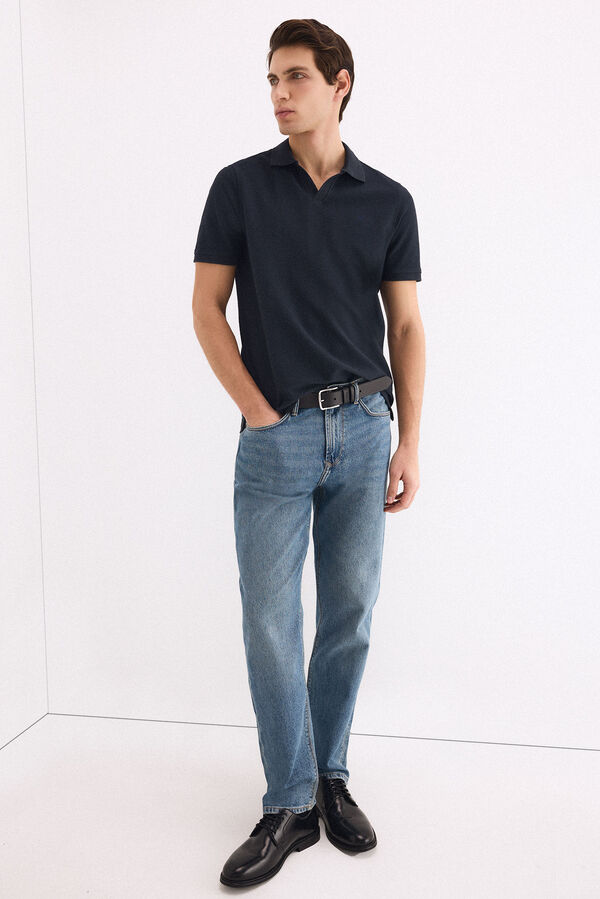 Pedro del Hierro Polo textura Azul