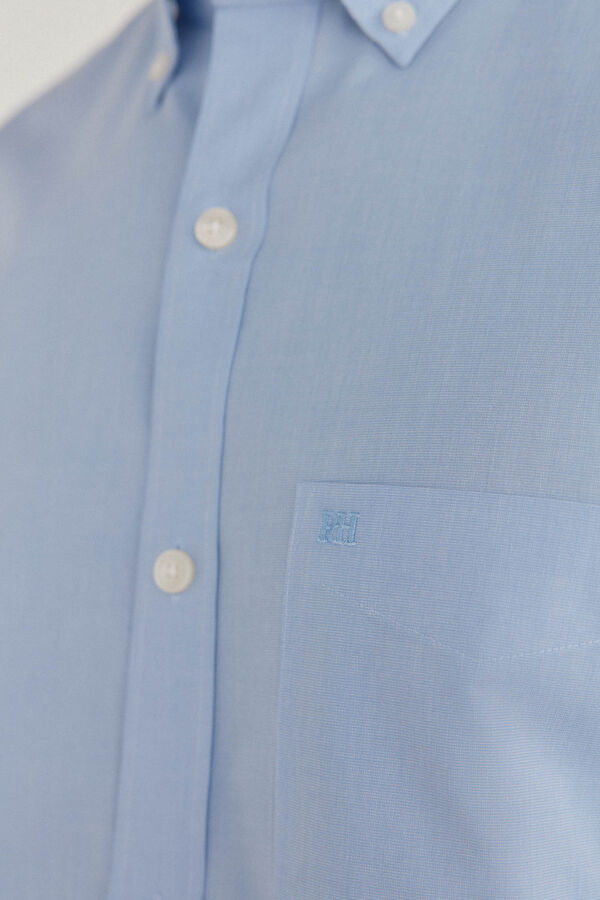 Pedro del Hierro Camisa lisa non iron + antimanchas Azul