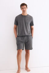 Pedro del Hierro Set de pijama punto modal Gris