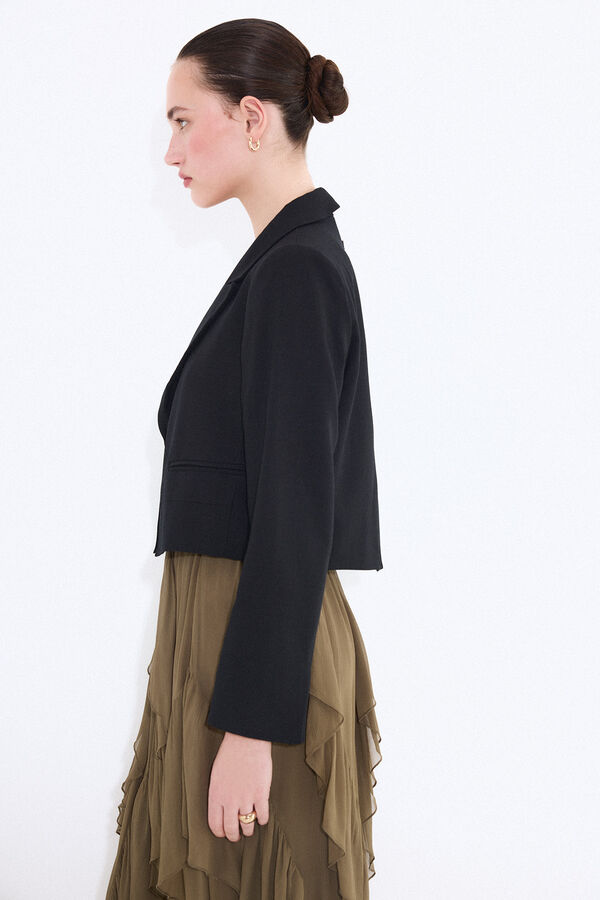 Pedro del Hierro Blazer crop negra Negro