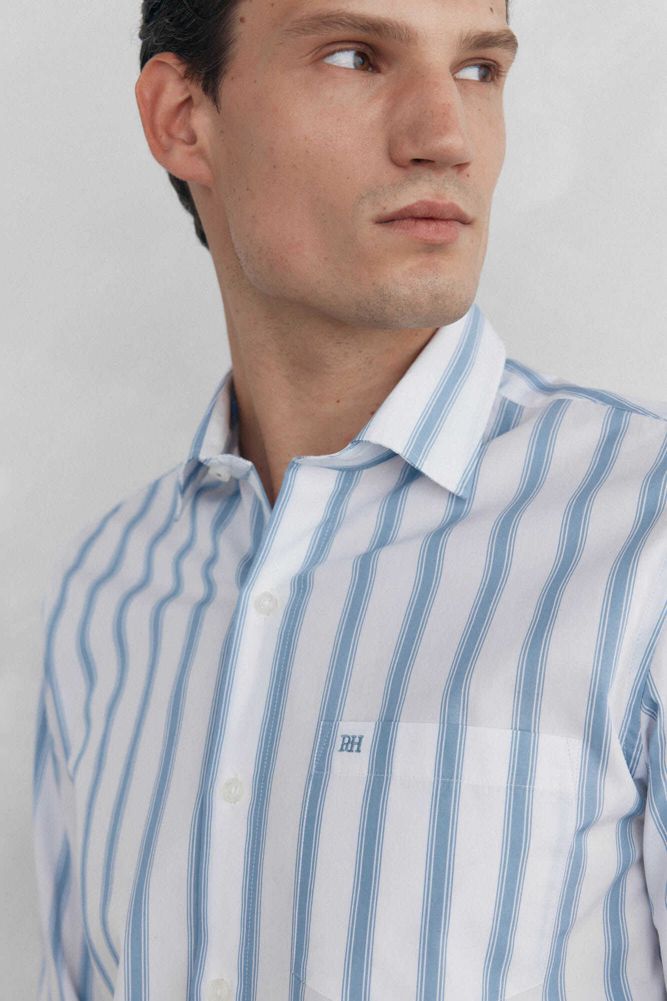 Pedro del Hierro Camisa rayas popel&iacute;n