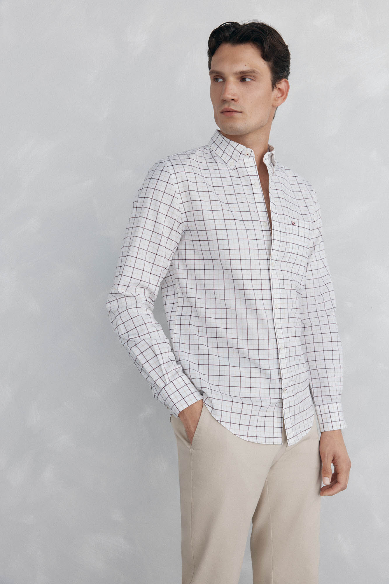 Pedro del Hierro Camisa oxford a cuadros non iron