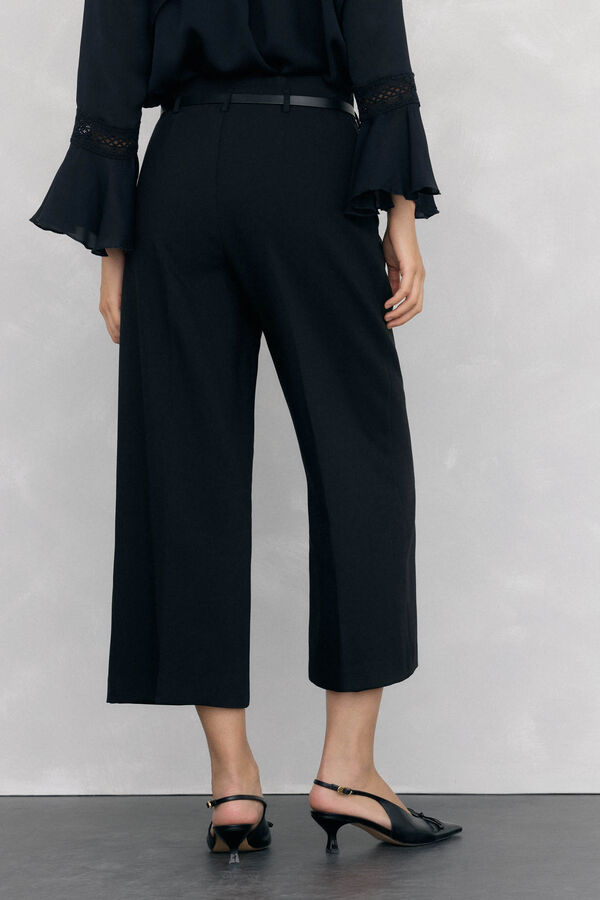Pedro del Hierro Pantal&oacute;n culotte con cintur&oacute;n Negro