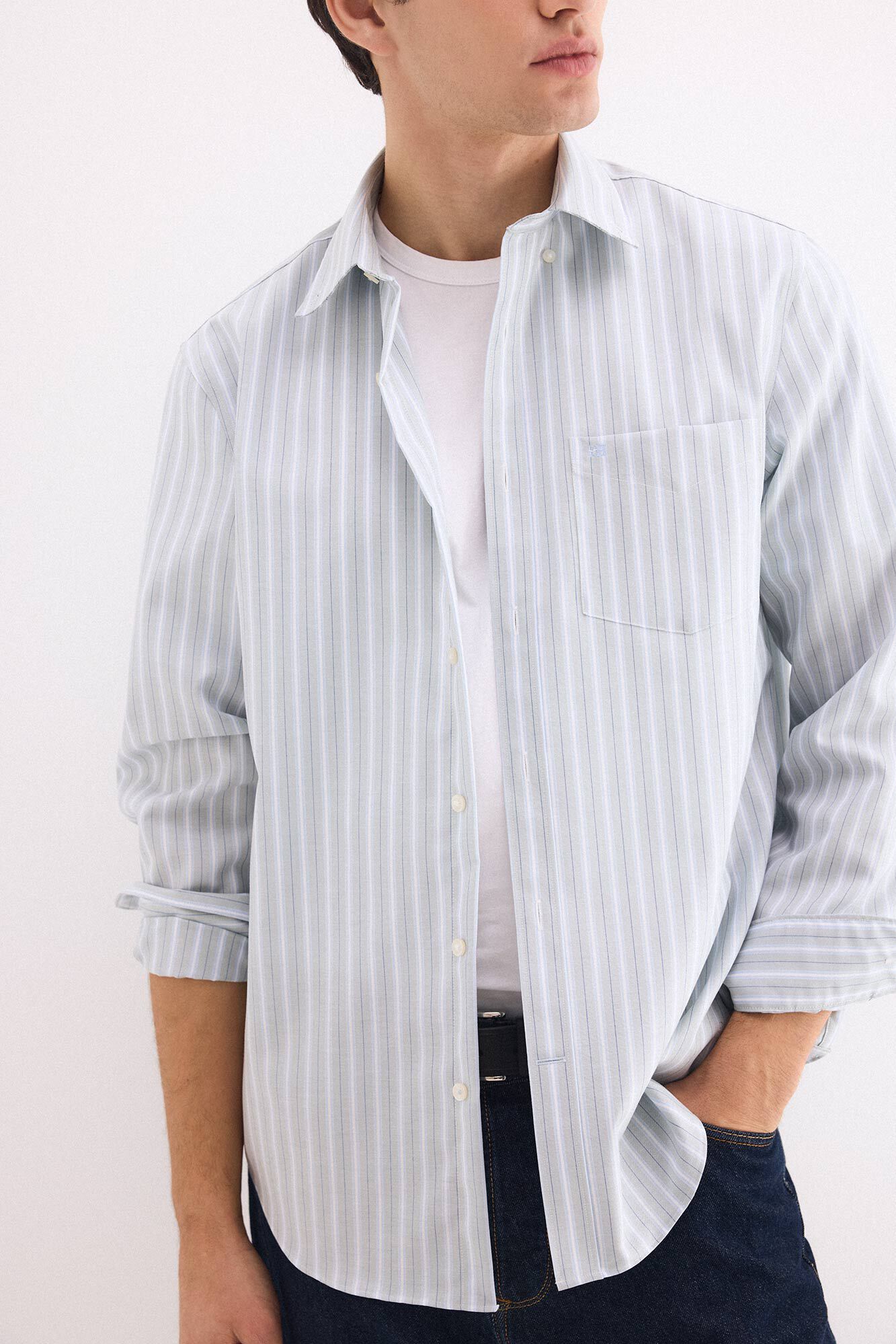Pedro del Hierro Camisa non iron oxford rayas
