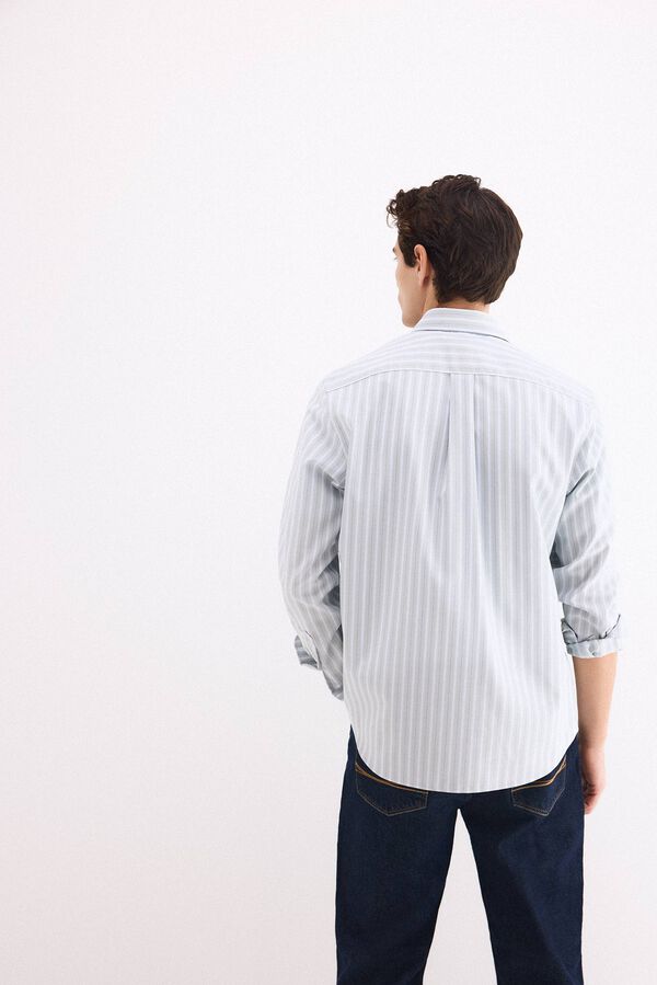 Pedro del Hierro Camisa non iron oxford rayas Verde