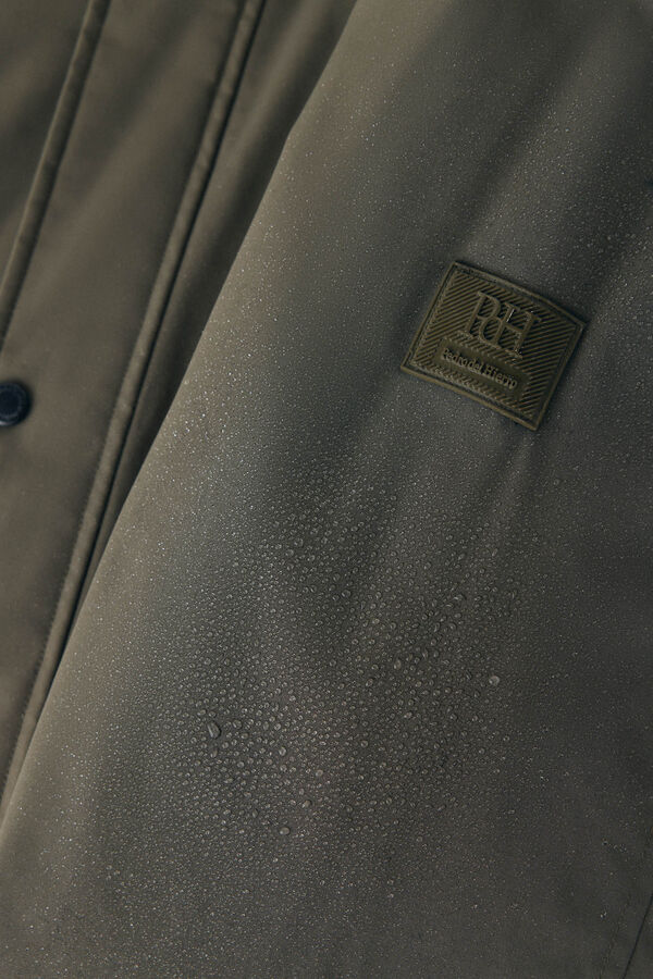 Pedro del Hierro Chaqueta vistas cremallera repelente al agua Verde