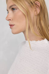 Pedro del Hierro Camiseta cuello chimenea estructura Blanco